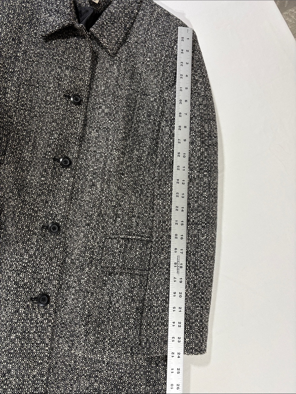 Apostrophe Mid-Length Tweed Coat - Tailored Button-Front 16 - Picture 13 of 16